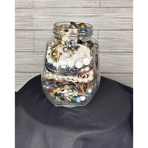 Jewelry - Mystery Mixed Jewelry Jar: Vintage-Modern Costume All Wearable Jewelry #11 Lot